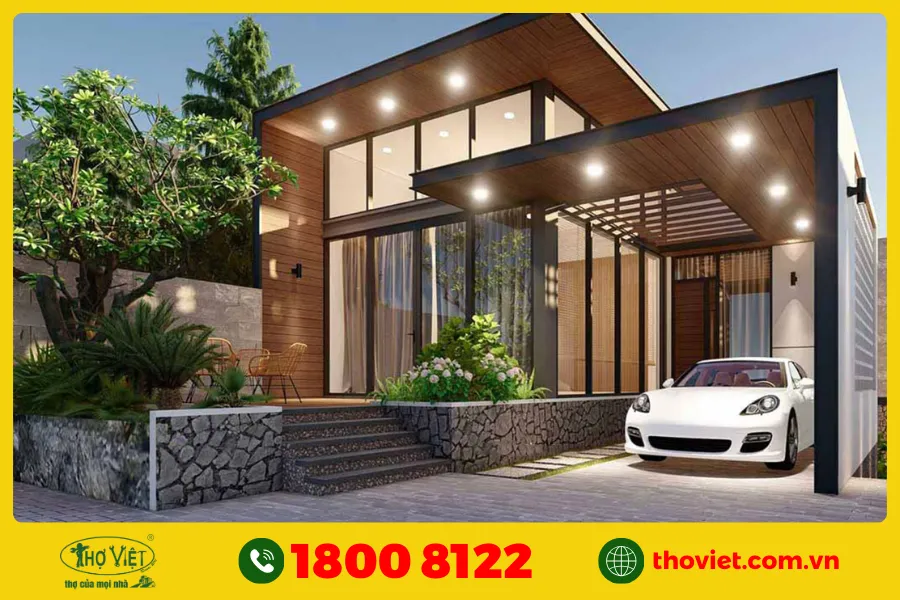 Mẫu nhà cấp 4 có tầng hầm đẹp số 20