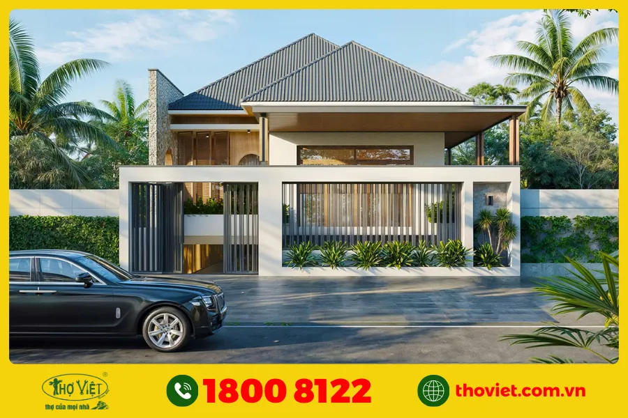 Mẫu nhà cấp 4 có tầng hầm đẹp số 24