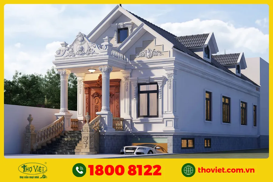 Mẫu nhà cấp 4 có tầng hầm đẹp số 3