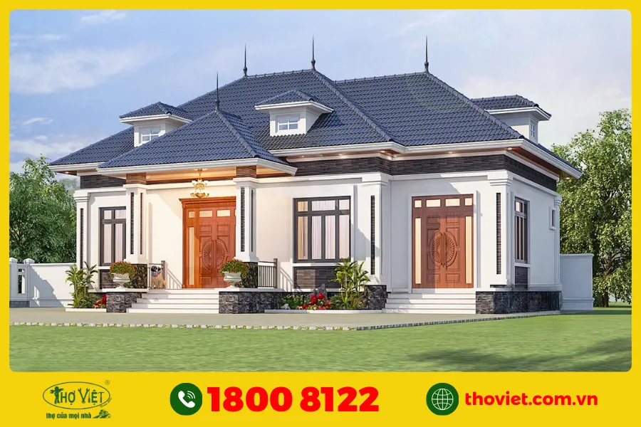 Mẫu nhà 5 gian 4 phòng ngủ số 6