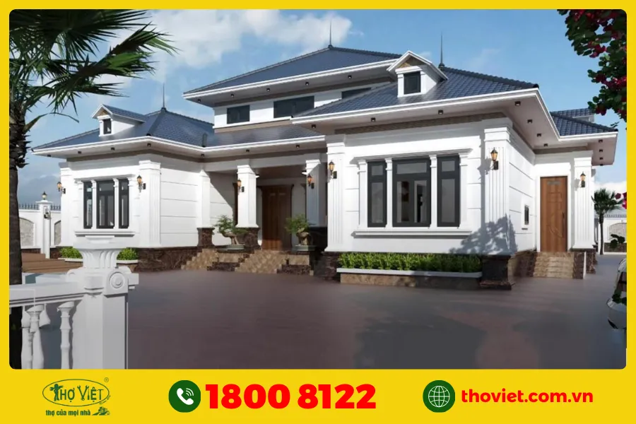 Mẫu nhà 5 gian 4 phòng ngủ số 10