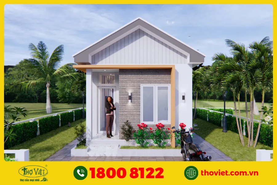 Nhà bán cố định - tường gạch không nung