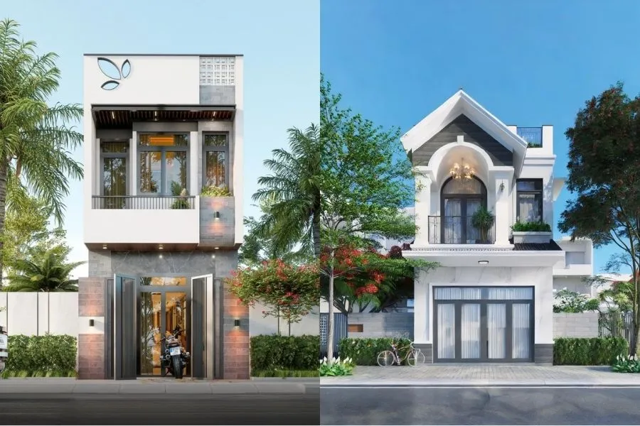 Mẫu nhà 50m2 2 tầng 3 phòng ngủ
