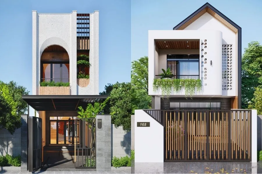 Mẫu nhà 50m2 2 tầng mặt tiền 4m