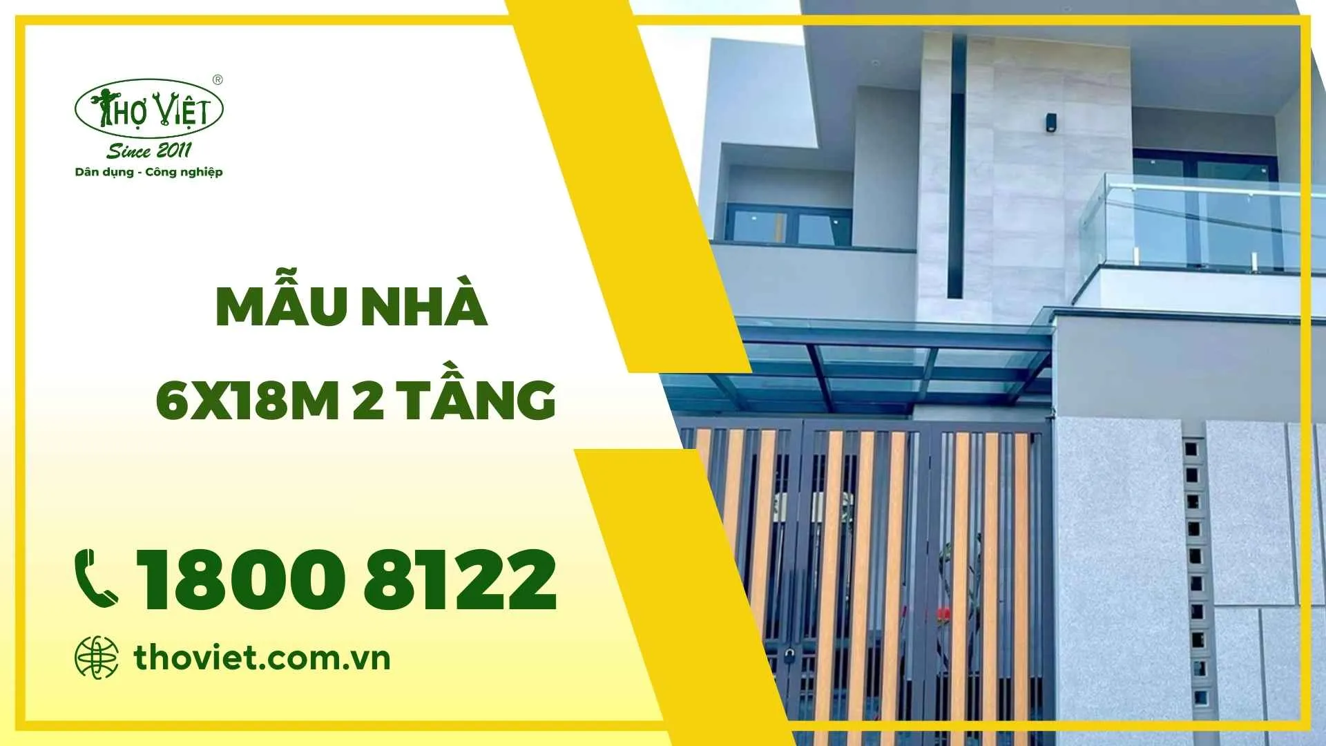 Mẫu nhà 6x18m 2 tầng