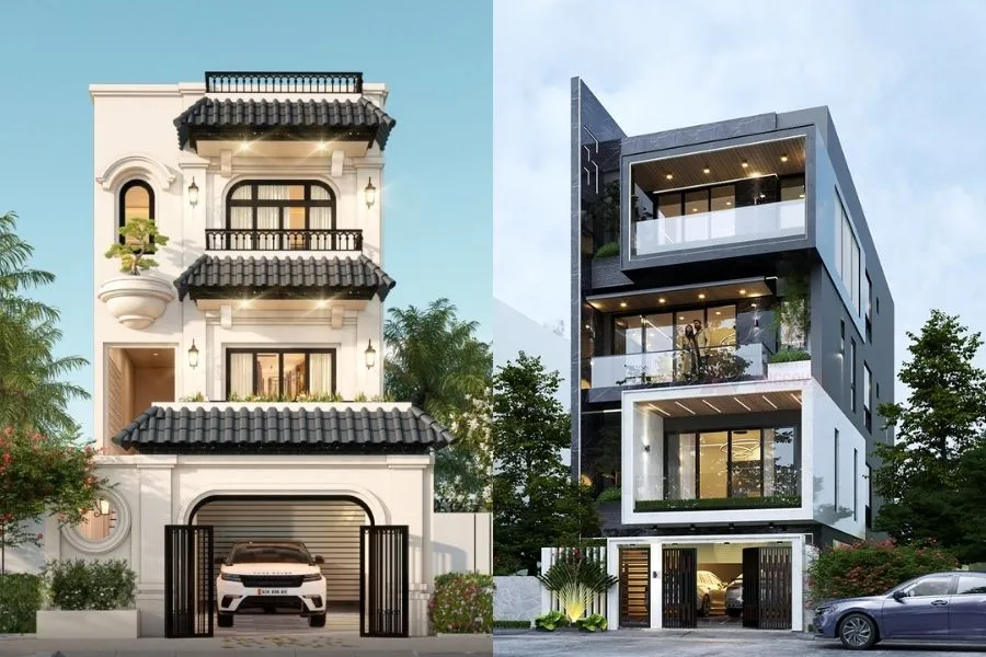 Mẫu nhà 7x20m 3 tầng