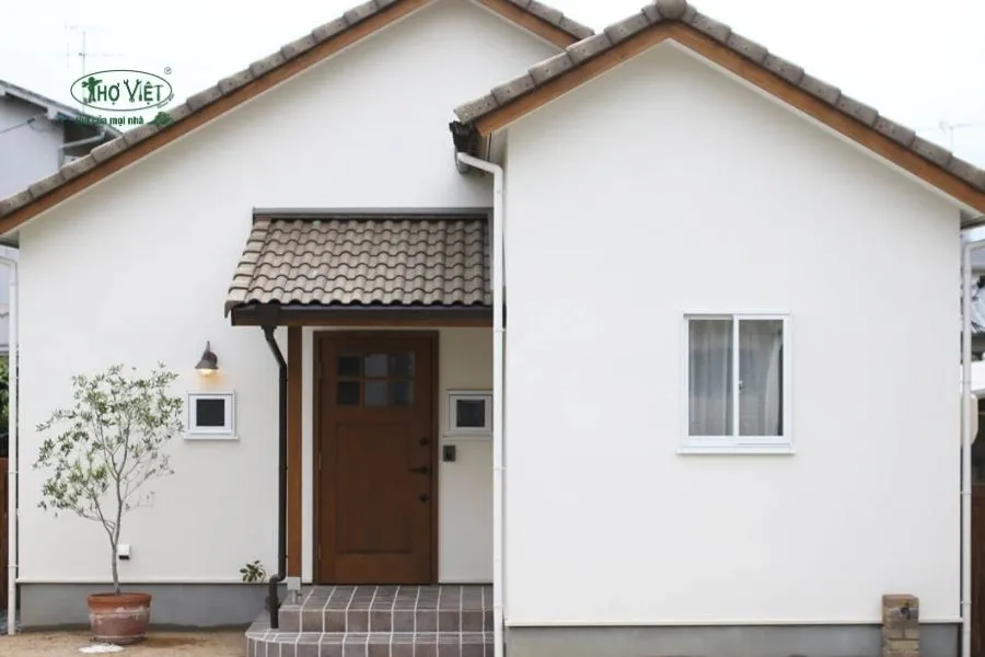 Mẫu nhà cấp 4 ngang 6m 3 phòng ngủ Địa Trung Hải