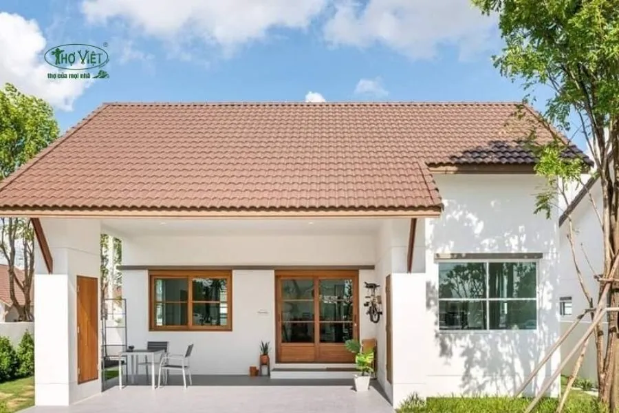 Mẫu nhà cấp 4 ngang 6m 3 phòng ngủ đơn giản 