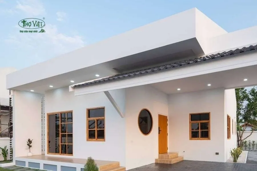 Mẫu nhà cấp 4 ngang 6m 3 phòng ngủ đơn giản 