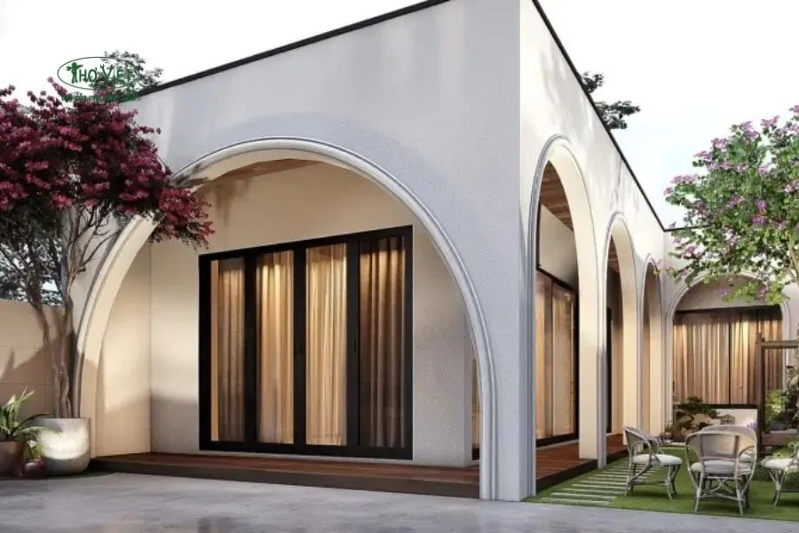 Mẫu nhà cấp 4 ngang 6m 3 phòng ngủ hiện đại