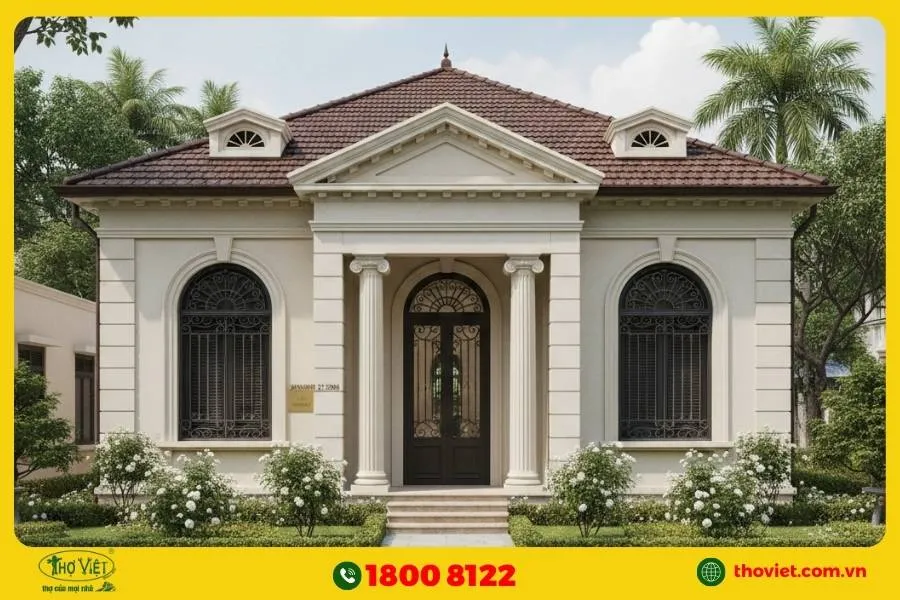 Mẫu nhà cấp 4 tân cổ điển