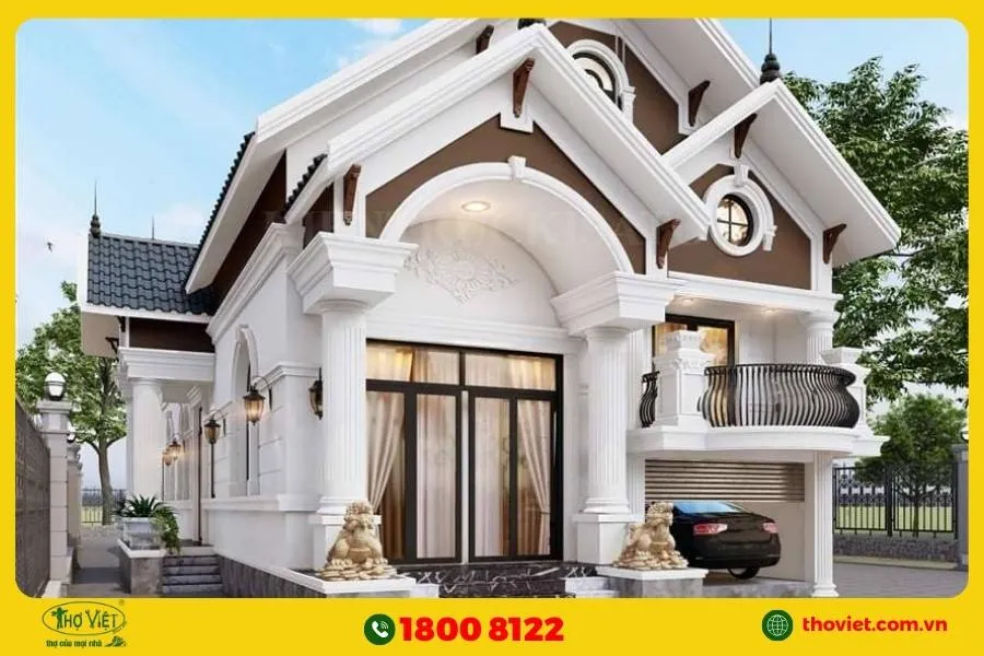 Mẫu nhà cấp 4 tân cổ điển