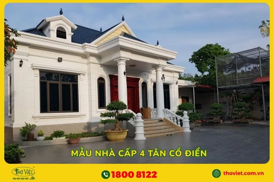 Mẫu nhà cấp 4 tân cổ điển