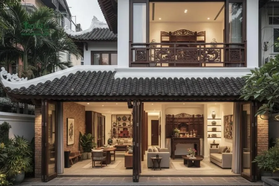 Mẫu nhà cổ hiện đại