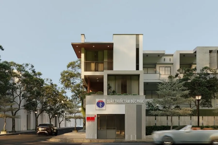 Mẫu nhà kết hợp kinh doanh hiệu thuốc