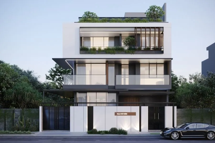 Mẫu nhà hiện đại kết hợp kinh doanh văn phòng công ty