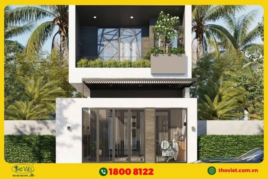 Mẫu nhà kính 2 tầng đẹp