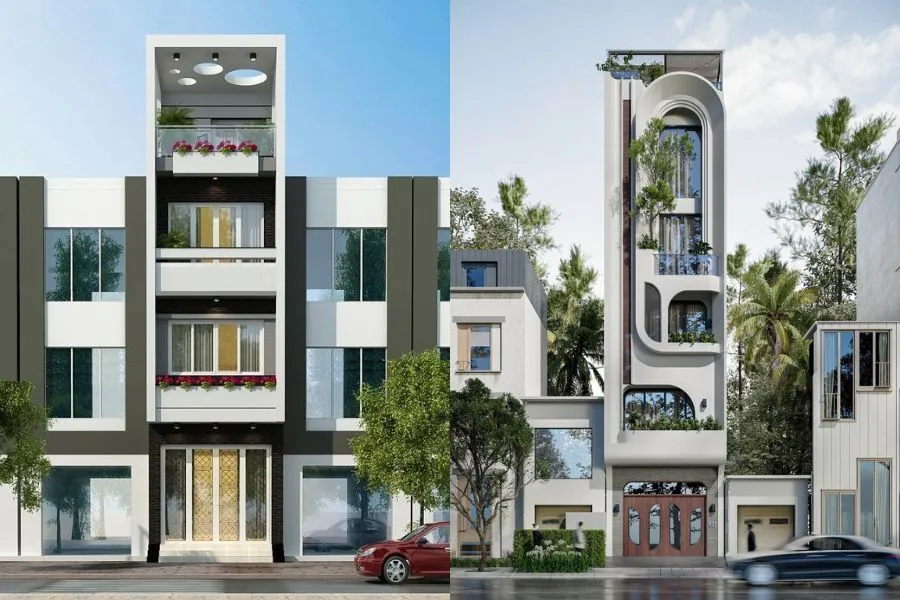 Mẫu nhà ống 1 trệt 3 lầu