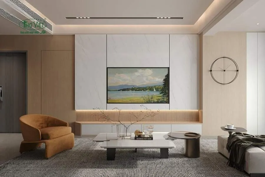 Mẫu nhà ốp nhựa cho phòng khách