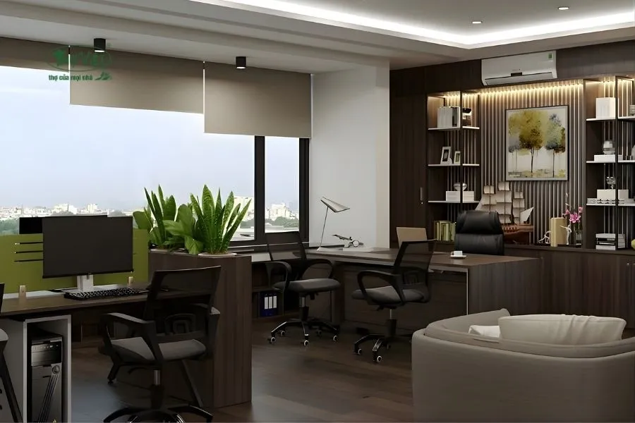 Mẫu nhà ốp nhựa cho văn phòng