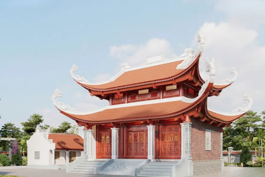 Nhà thờ 3 gian 8 mái (Mái Chồng Diêm)