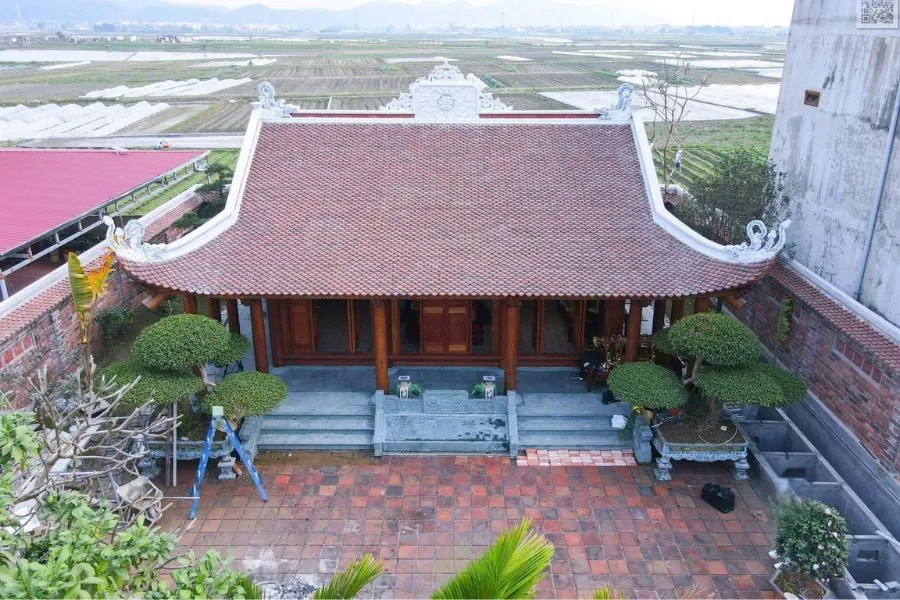 Mẫu nhà thờ 3 gian có Sân Vườn