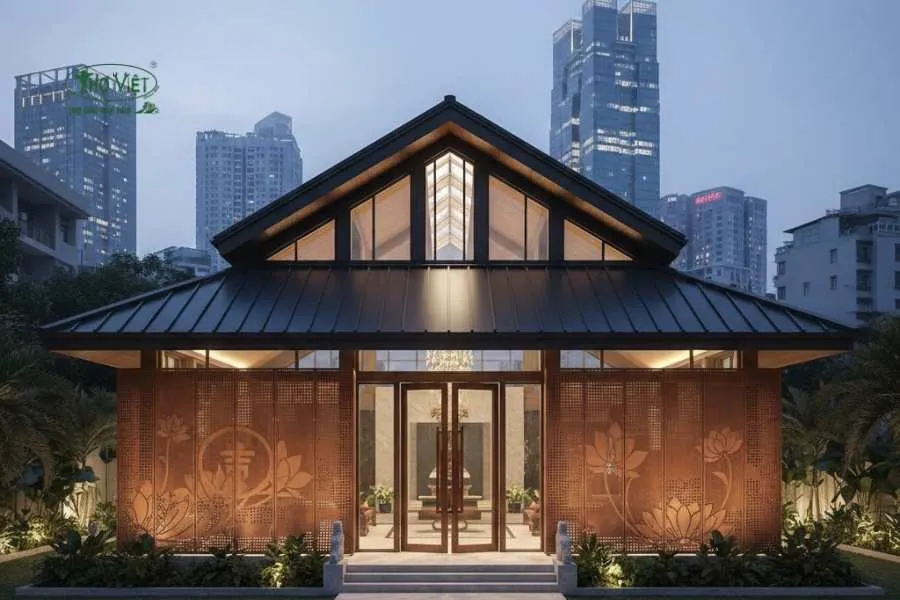 Mẫu nhà thờ từ đường 3 gian 2 mái