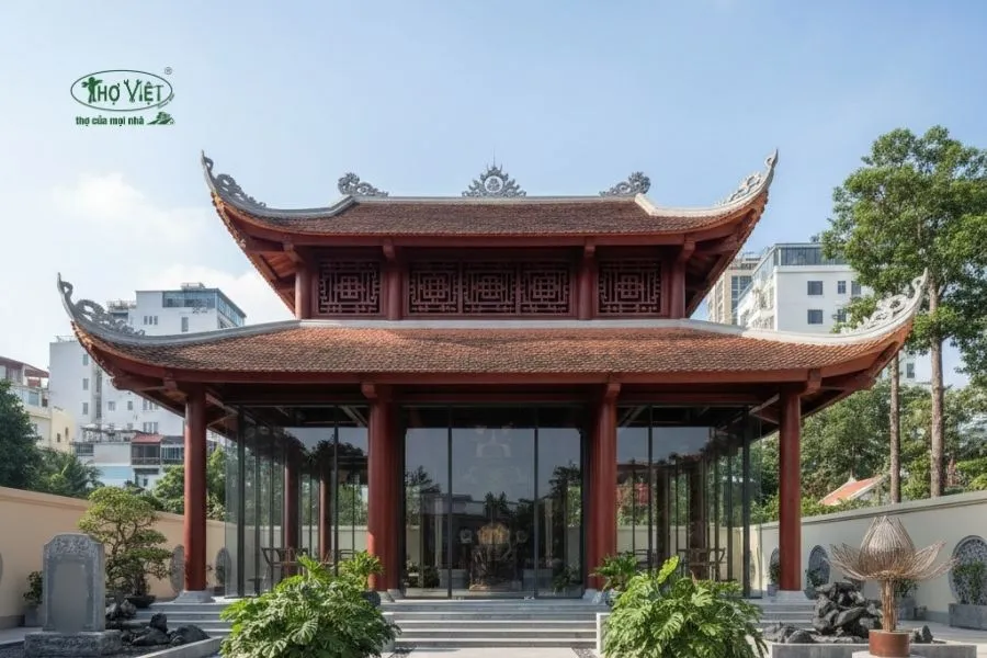 Mẫu nhà thờ từ đường 3 gian 2 mái