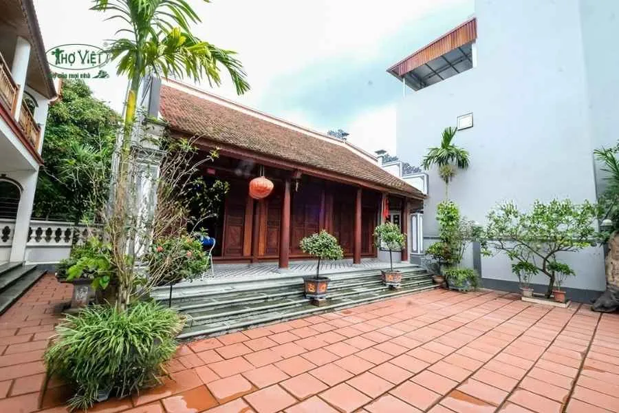Mẫu nhà thờ từ đường có nhà ở