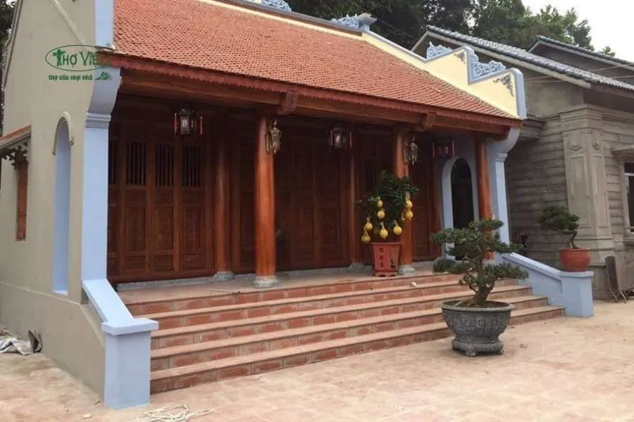 Mẫu nhà thờ từ đường diện tích nhỏ 