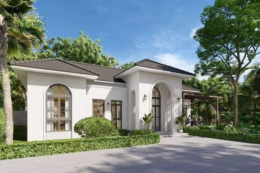Mẫu nhà villa cấp 4 kiểu Pháp