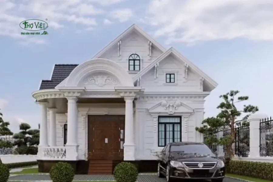 Mẫu nhà villa cấp 4 kiểu Pháp