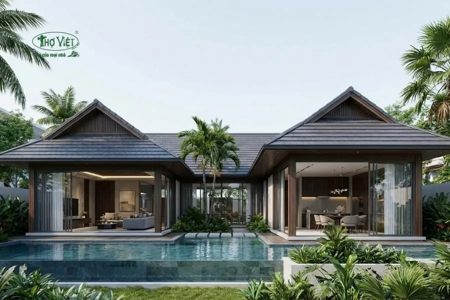 Mẫu nhà villa cấp 4 mái Thái