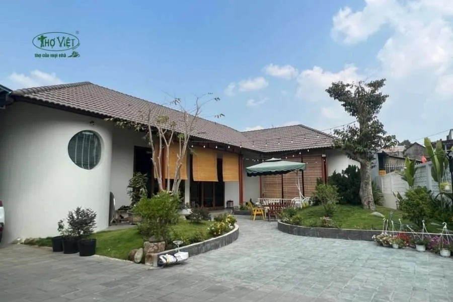 Mẫu nhà villa cấp 4 sân vườn