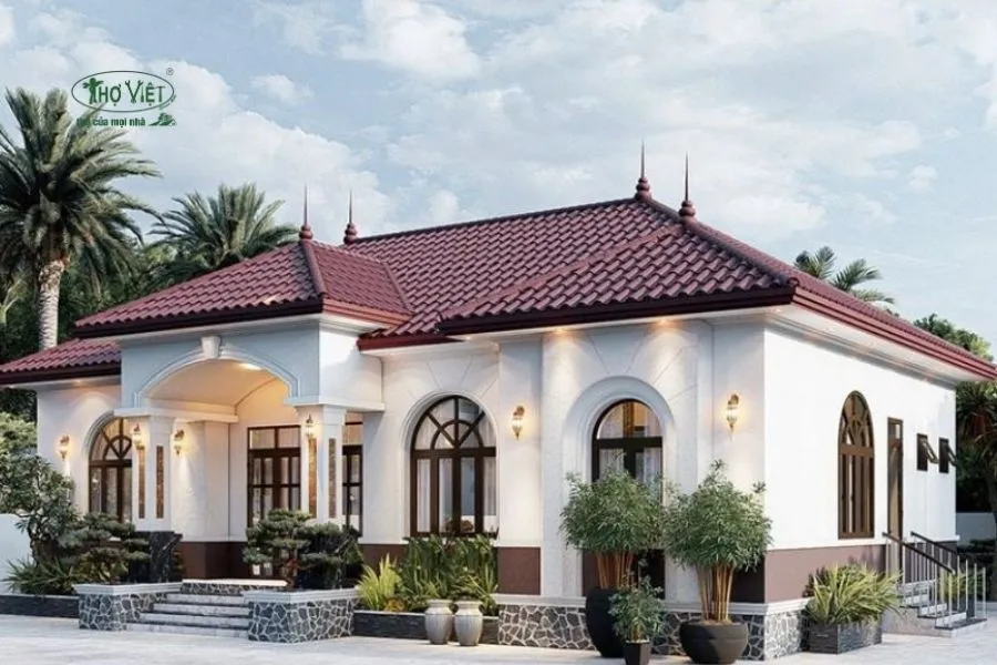 Mẫu nhà villa cấp 4 tân cổ điển