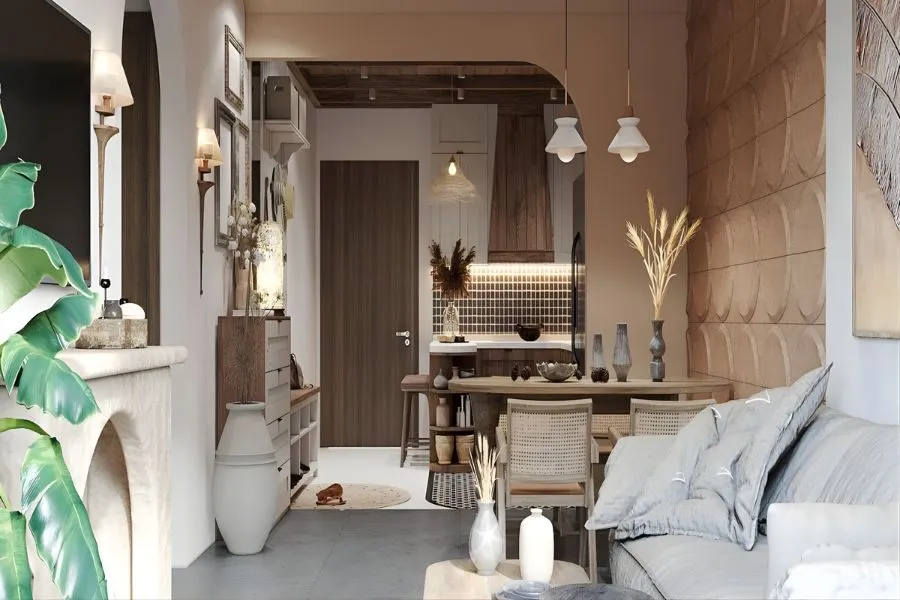 Mẫu thiết kế nhà 30m2 phong cách Rustic