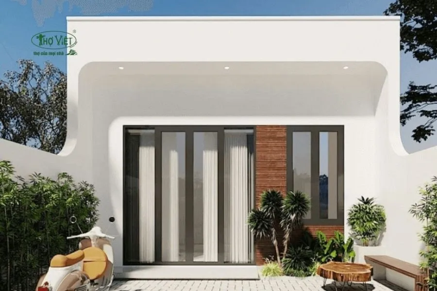 Mẫu thiết kế nhà 50m2 mái bằng