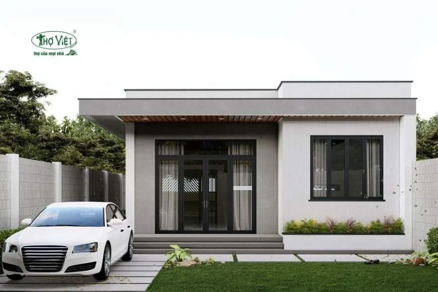 Mẫu thiết kế nhà 50m2 mái bằng