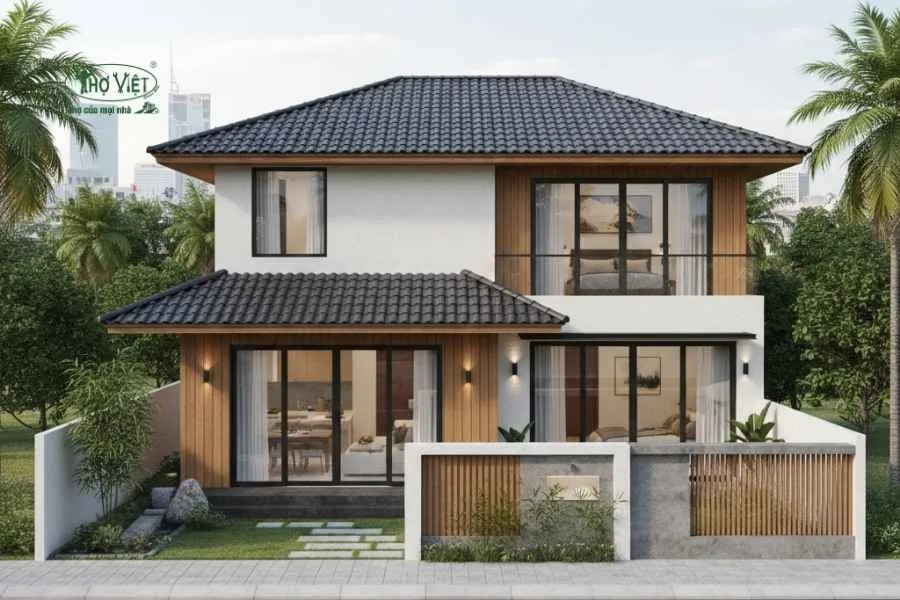 Mẫu thiết kế nhà 50m2 mái Nhật