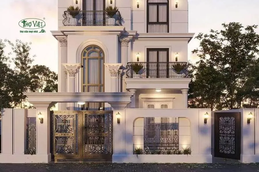 Mẫu thiết kế nhà 50m2 tân cổ điển