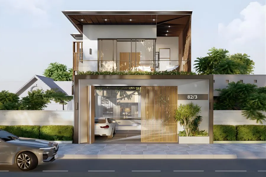 Mẫu thiết kế nhà ống 2 tầng đẹp 100m2