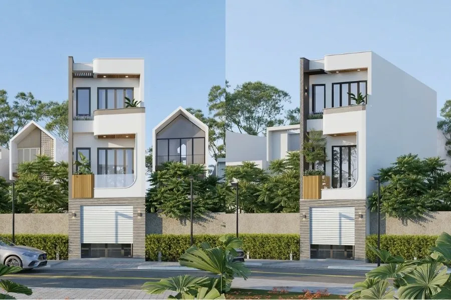 Nhà mặt tiền 3 tầng hiện đại