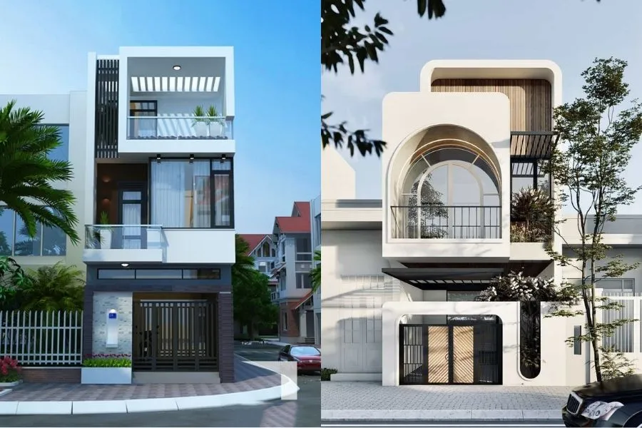 Nhà mặt tiền phong cách hiện đại