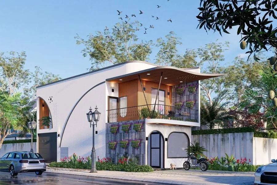 Nhà ống 2 tầng 4x15m 3 phòng ngủ có giếng trời