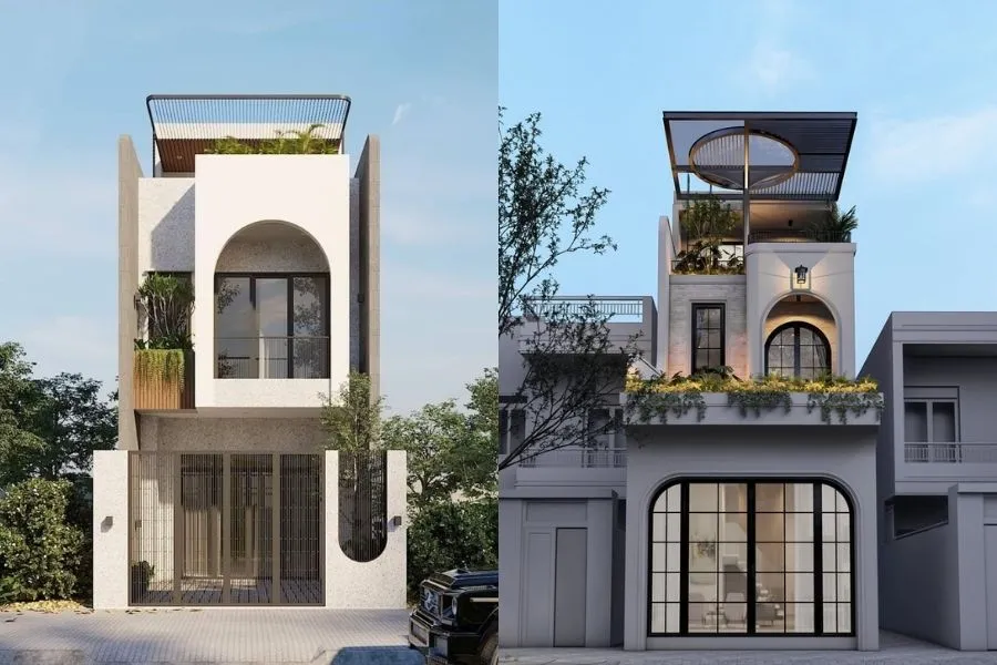 Nhà ống 2 tầng 4x15m 3 phòng ngủ phong cách hiện đại