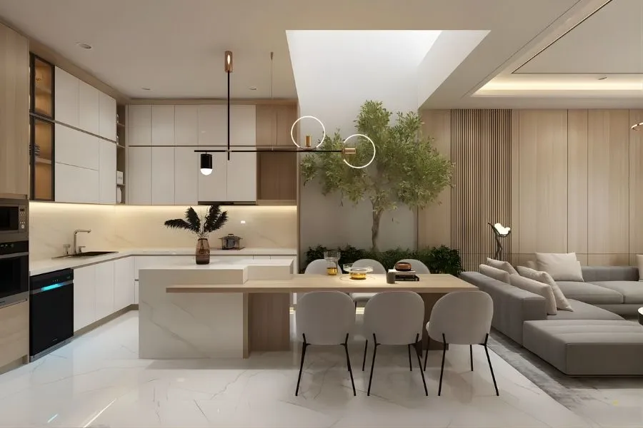 Gợi ý bố trí nội thất cho phòng bếp và khu vực bàn ăn