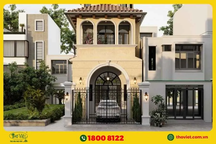 Mẫu thiết kế nhà 40m2 Địa Trung Hải