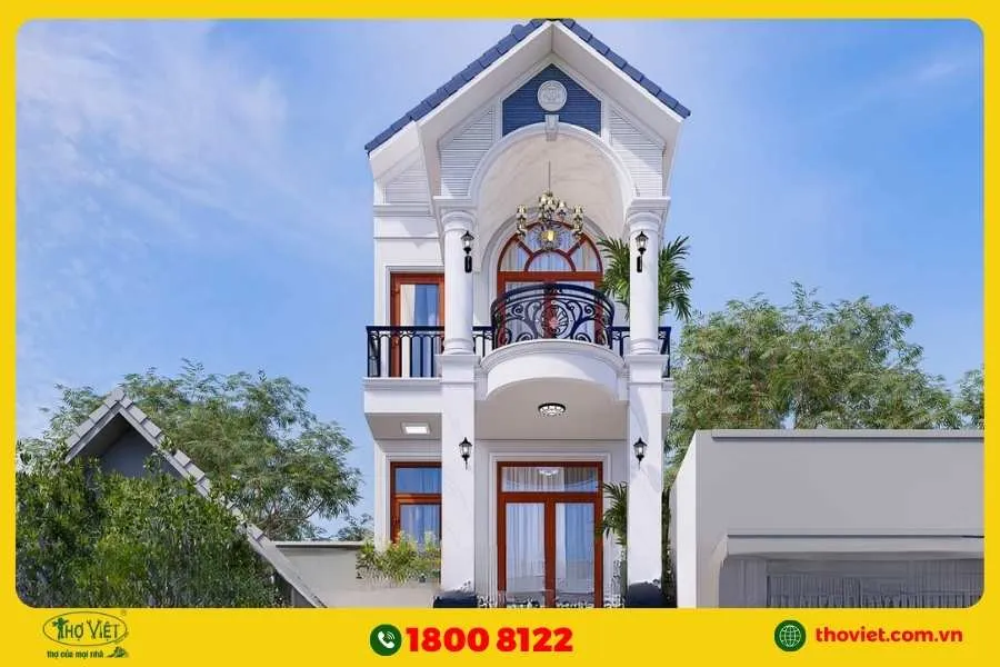 Thiết kế nhà hẹp ngang 3m mái Thái