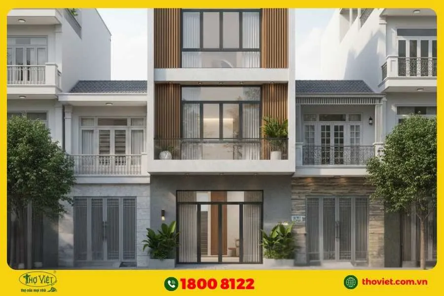 Thiết kế nhà hẹp ngang 3m hiện đại