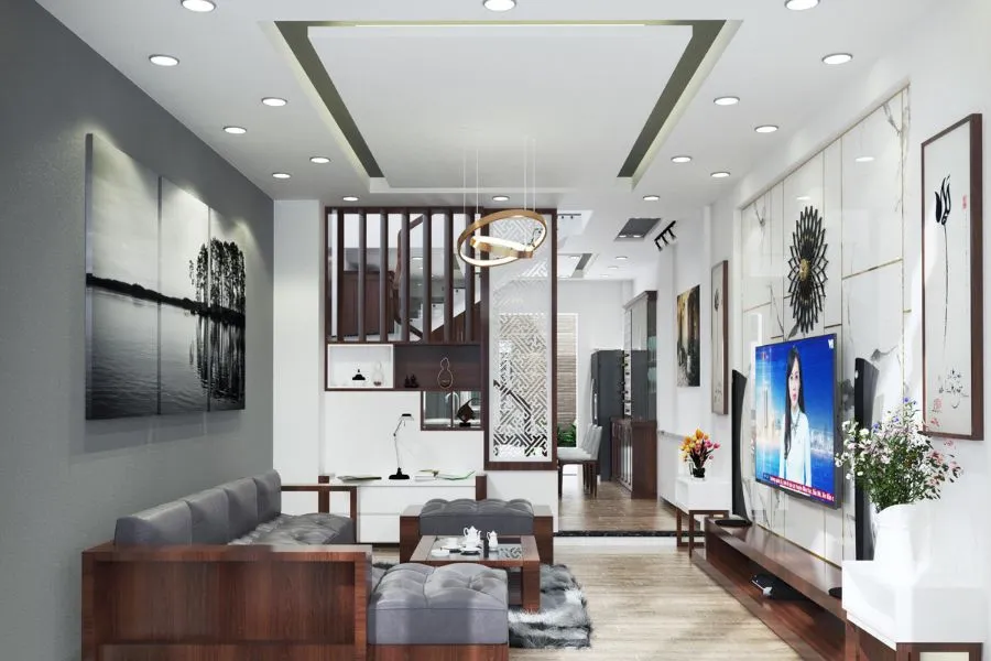 Thiết kế nội thất nhà phố 4 tầng ưu tiên không gian mở